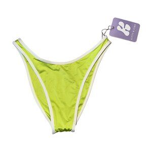 NWT Kitty and Vibe Chartreuse Cheeky Bikini Bottom Zuma S2 Neon Yellow Small